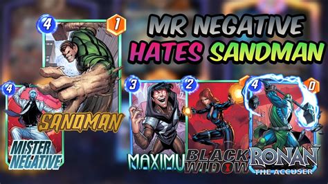 MISTER NEGATIVE HATES SANDMAN RONAN DECK SHOWCASE MARVEL Snap