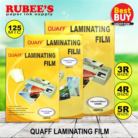 Quaff Laminating Film R R R Microns Shopee Philippines