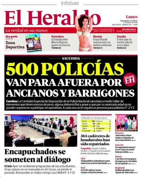 El Heraldo Honduras Lunes 27 De Junio De 2016 Infobae