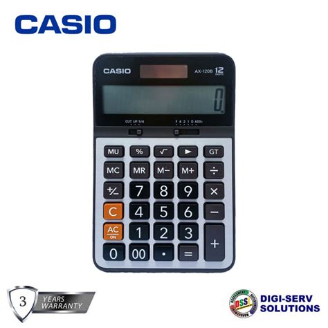 Casio Ax B Calculator Digits Extra Large Display Digit Comma