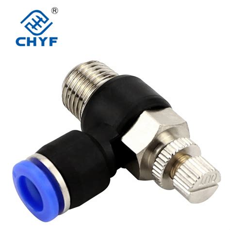 Pipe Fitting Air Hose Quick Fitting Flow Speed Control Valve Plastic