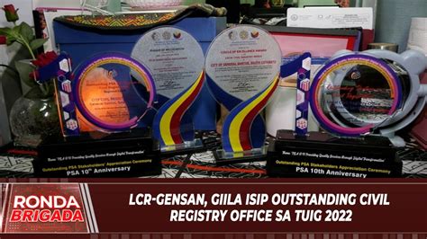 Lcr Gensan Giila Isip Outstanding Civil Registry Office Sa Tuig