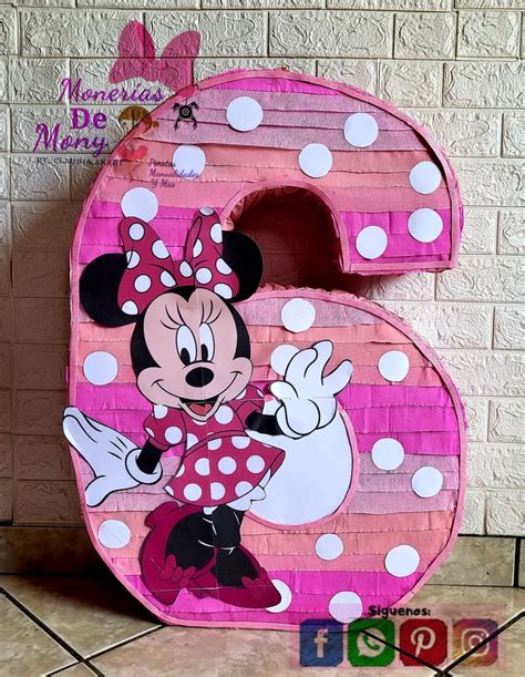 Pi Ata Numero Decorada De Minnie Mouse