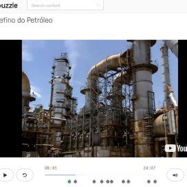 Imagem da tela inicial contendo o vídeo Refino do Petró leo