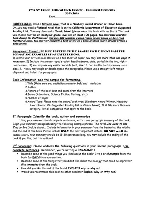 😍 7th Grade Book Report Template Format For Writing A Book Report 2019 02 13