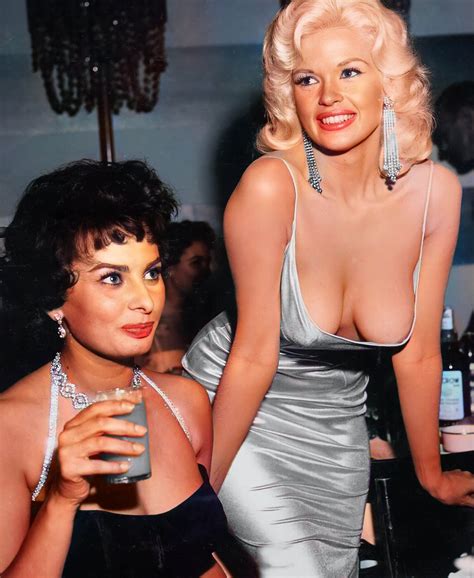 Jayne Mansfield And Sophia Loren At Romanoff S 11 X 14 Etsy Jayne