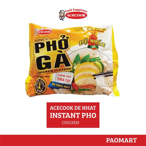 Acecook De Nhat Instant Pho Rice Noodles G Chicken Flavor Shopee