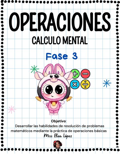 Fichas labubu operaciones sencillas y cálculo mental - Orientacion Andujar