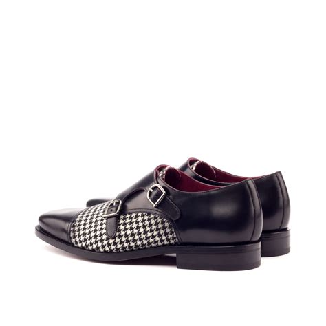 Richelieu Double Boucles Sartorial Et Veau Noir Cousu Goodyear Maison