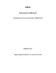 Marketing Cer4 BSBMGT407 Docx MEGA Assessment Certificate IV