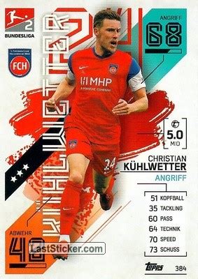 Card 384 Christian Kühlwetter Topps German Fussball Bundesliga 2021