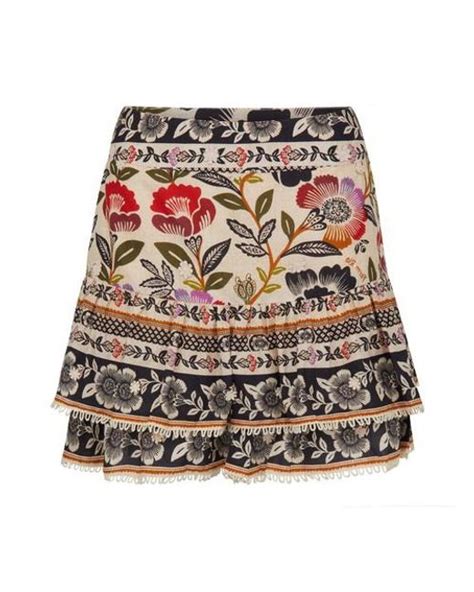 Farm Rio Romantic Garden Mini Skirt Lyst Uk