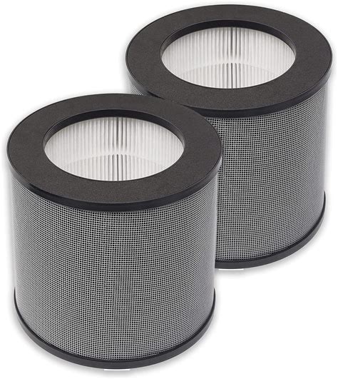 PUREBURG 2 Pack Replacement 3 Stage Filtration 3 In 1 TRUE HEPA Filters