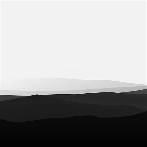 2932x2932 Minimalist Mountains Black And White Ipad Pro Retina Display