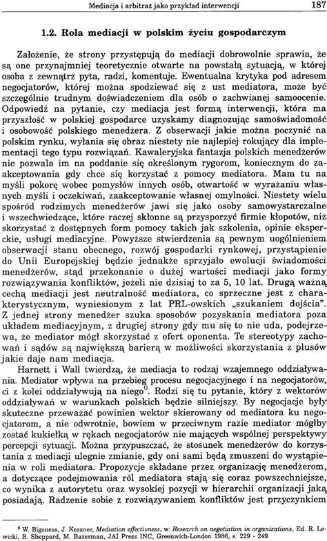 MEDIACJA I ARBITRAŻ JAKO PRZYKŁAD INTERWENCJI TRZECIEJ STRONY W