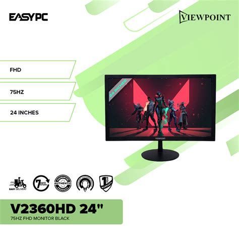 easypc viewpoint vhd   hz fhd monitor black shopee