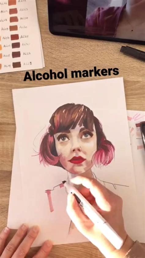 Alcohol Markers Portrait Course Alcohol Markers Alcohol Ink Painting