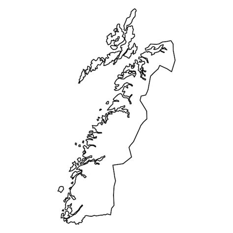 Premium Vector | Nordland county map administrative region of Norway Vector illustration