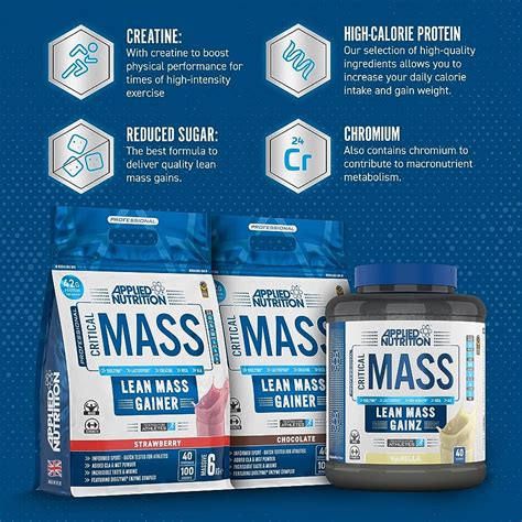 Applied Nutrition Critical Mass Lean Mass Gainz 132lbs Muscle Build