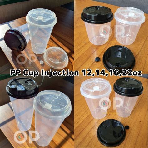 Jual TERMURAH Pp Cup Injection 12 14 16 22oz Gelas Boba Gelas Cheese