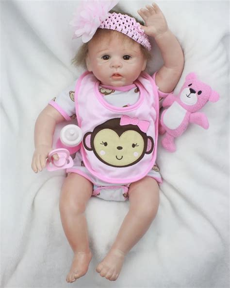 Npk Cm Newborn Reborn Baby Dolls Silicone Full Body Cute Soft Baby