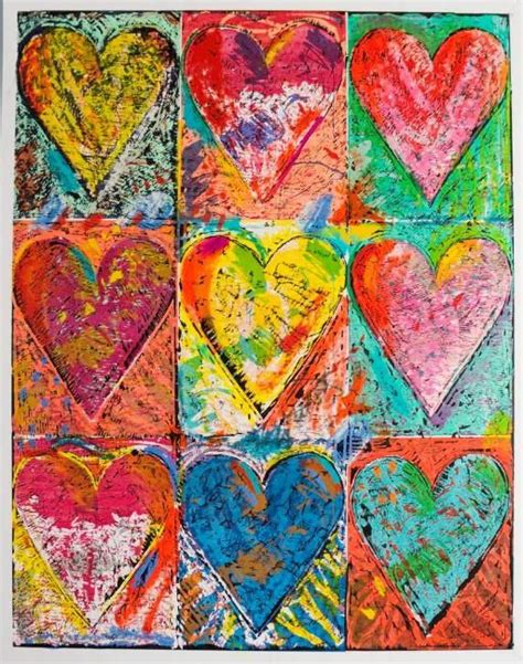 Jim Dine Big Wall Of Hearts Woodcut Valentines Art Valentine