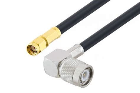 Reverse Polarity SMA Plug To TNC Male Right Angle Low Loss Cable Using