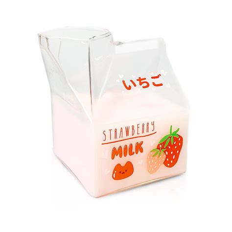 Buy Blsky Kawaii Glass Milk Carton Cup Microwavable Oz Cute Milk