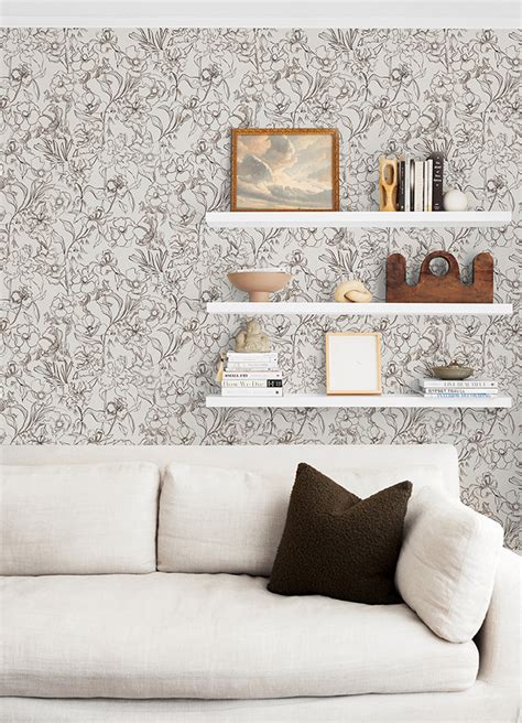 BDS6081 Brown May Bloom Peel And Stick Wallpaper By By Dylan M