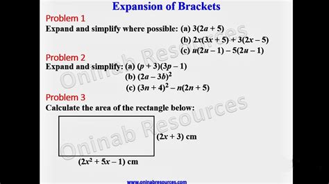 Expansion Of Algebraic Expressions Youtube