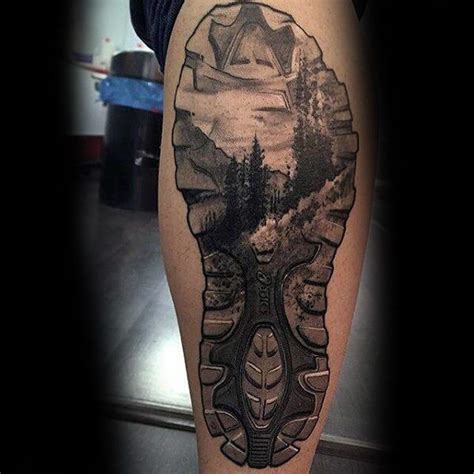 Realistic Hiking Tattoos For Men Inspiration Guide Hiking