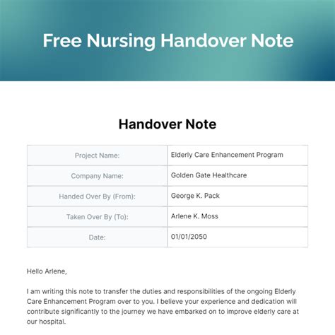 FREE Handover Note Templates & Examples - Edit Online & Download ...