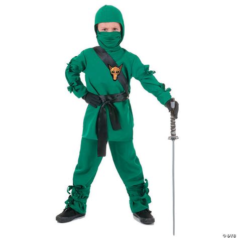 Childs Green Ninja Halloween Costume Medium