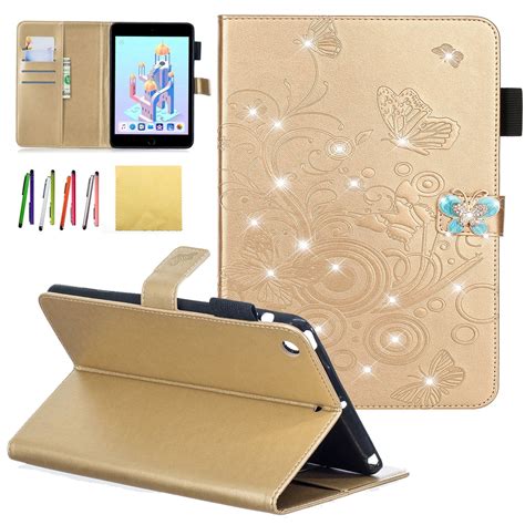 Ipad Mini Case Ipad Mini 2 Mini 3 Case Allytech Emboss Butterfly Dianmond Pu Leather Cover