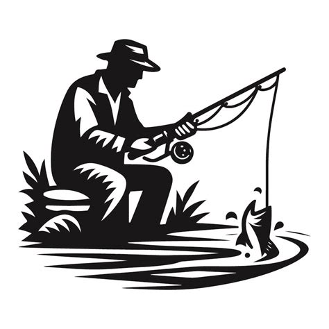 Free Fishing Svg Black And White Svg Vector File For Laser Cutting 1