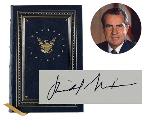 Lot Richard Nixon Signed Special Leather Easton Press Edition Of The