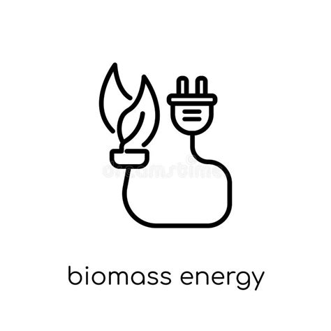 Icono De La Energía De La Biomasa Icono Plano De Moda De La Energía De La Biomasa Del Vector En