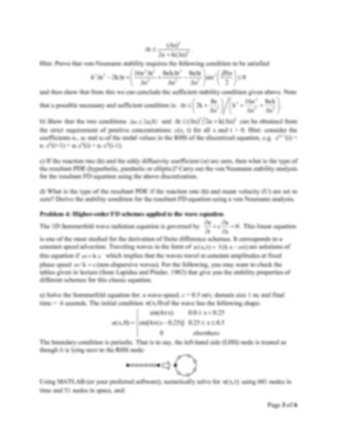 SOLUTION Numerical Fluid Mechanics Problem Set 4 Studypool