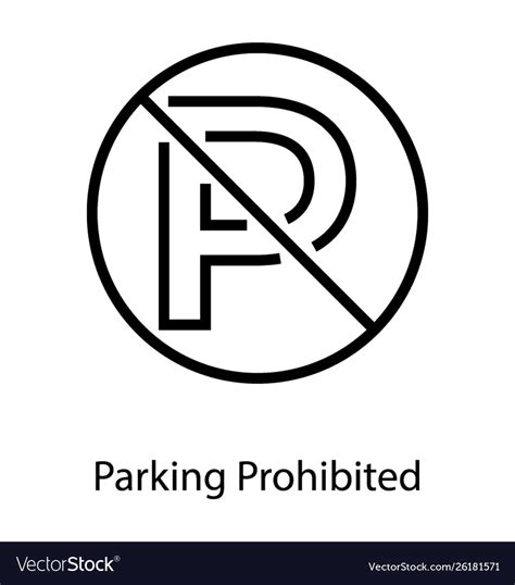 Parking prohibited sign Royalty Free Vector Image