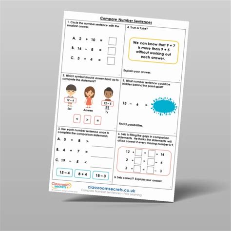 Compare Number Sentences Prior Learning Resource Classroom Secrets