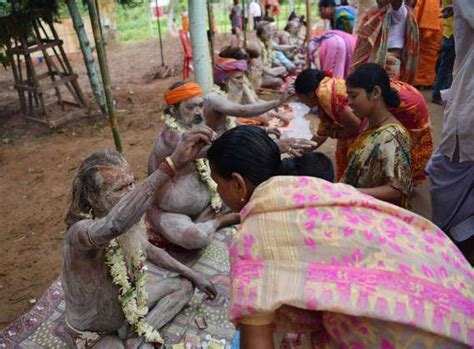 Naga Sadhus Naked Yogis Perform Different Religious Practices During