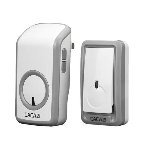 Doorbell Waterproof Wireless Button Receiver Eu Cacazi Sonnette