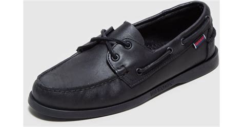 Sebago Leather Docksides in Black for Men - Lyst