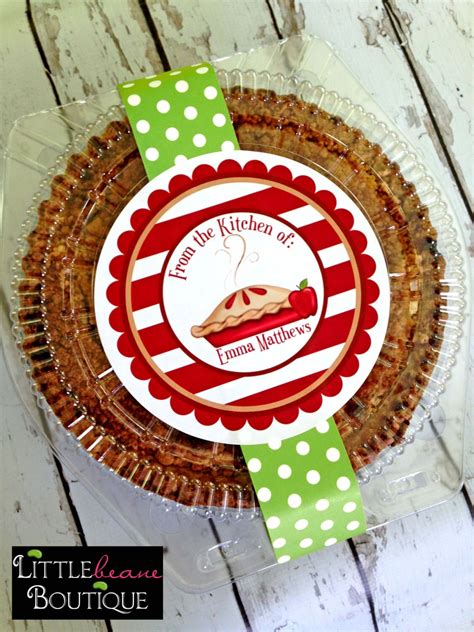 Pie Baking Labelslarge Pie Container Labelst Stickerspie Etsy