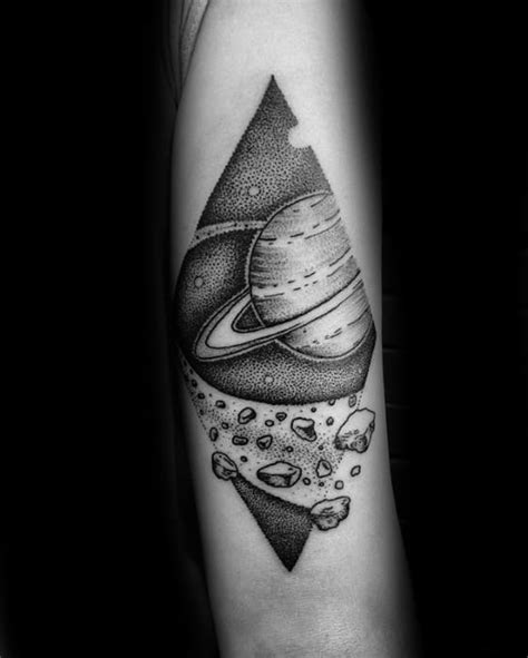 60 Saturn Tattoo Designs For Men Planet Ink Ideas