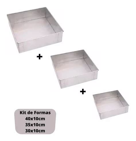 Kit Formas Quadradas Fundo Fixo X Cm Alum Nio