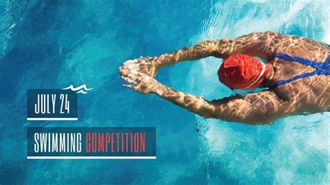 Swimming Competition Announcement With Swimmer In Pool Online Facebook