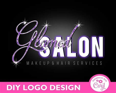 Purple Hair Logo Hair Logo Hairdresser Logo Salon Logo Etsy In 2022