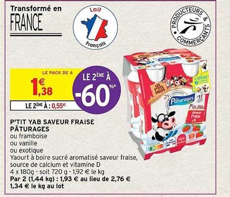 Promo P Tit Yab Saveur Fraise P Turages Chez Intermarch Hyper