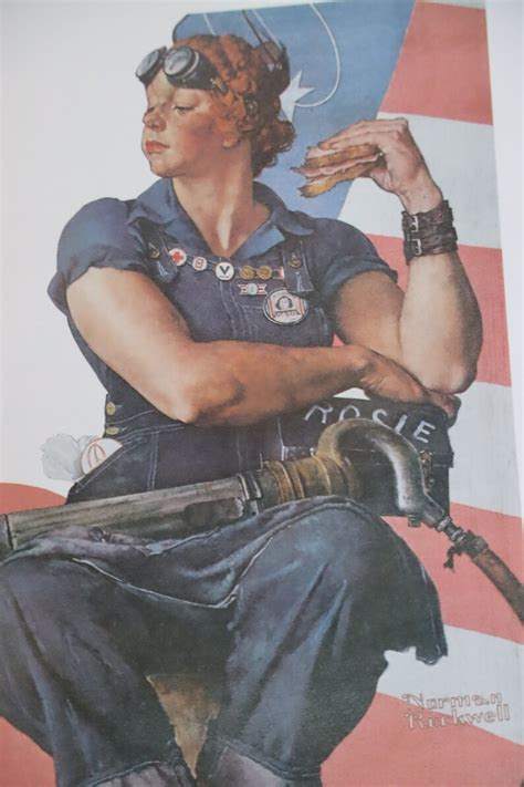 Rosie The Riveter 1943 Norman Rockwell Artist Memories American Artist